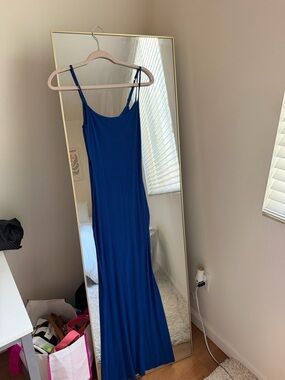 shine jersey long dress skims CUPRO JERSEY RUCHED LONG DRESS | PEARL